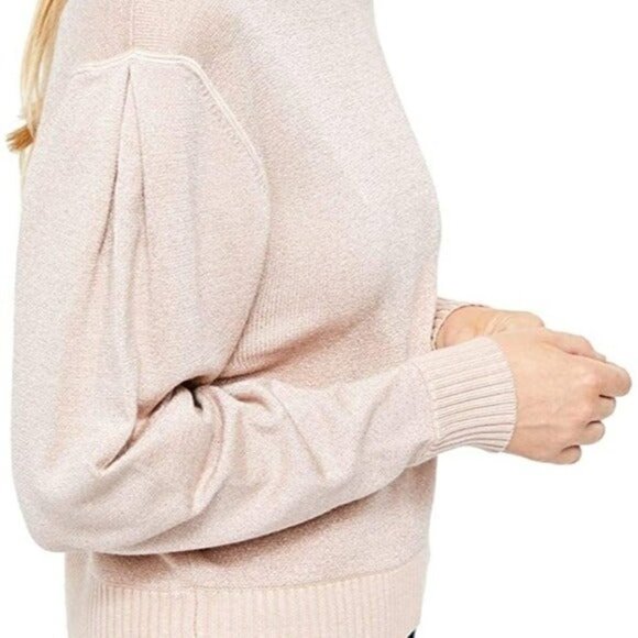 Free People women sweater Starry Night Metallic Mock casual event stretchy retro - Picture 5 of 12